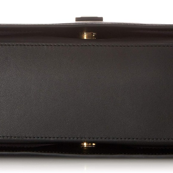 Luana Italy- mini satchel 100% leather purse in Ebony with brass hardware - Picture 3 of 15